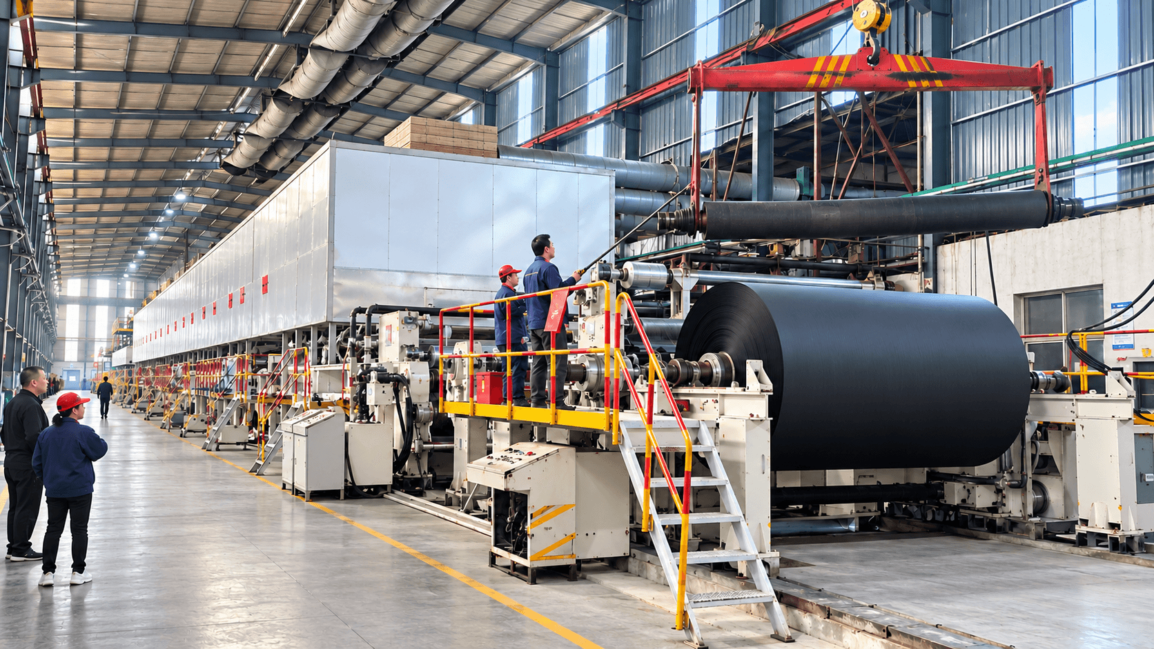Black paper production line — image developed from YoungSun’s supplied mill photograph