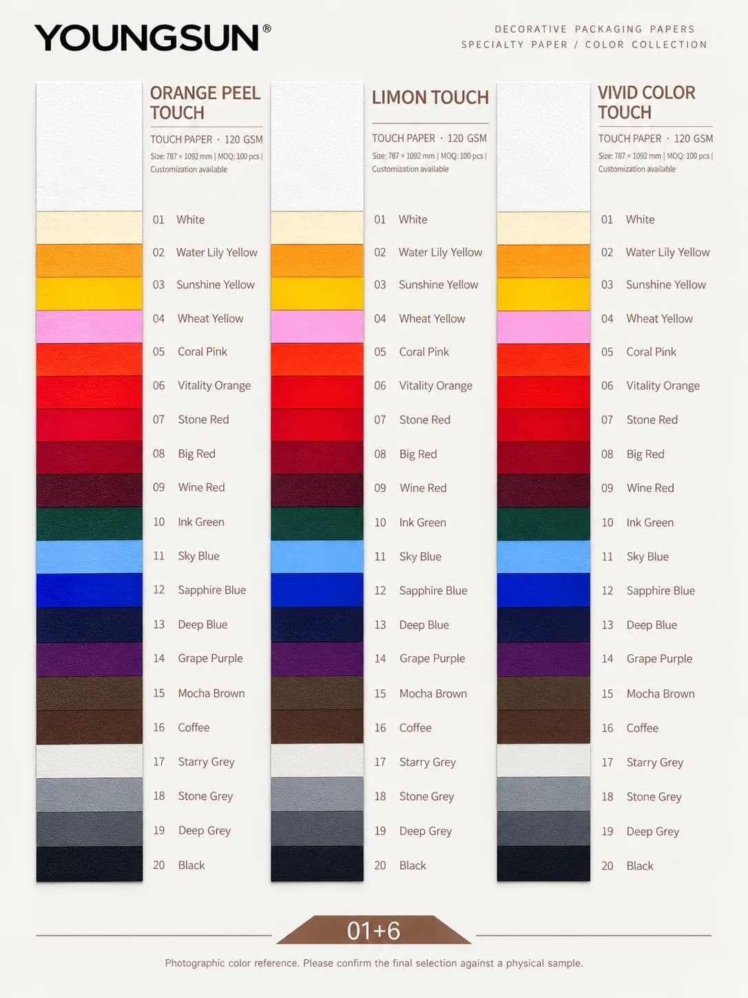 Orange Peel Touch + Limon Touch + Vivid Color Touch sample page