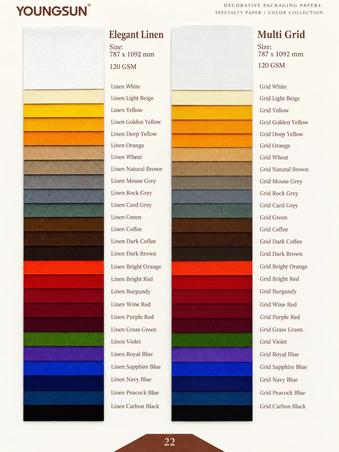 Elegant Linen+Multi Grid sample page