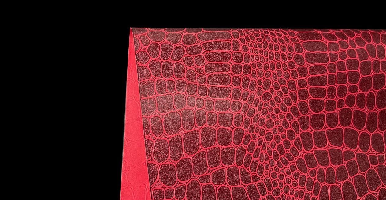 Crocodile — actual embossed paper sample