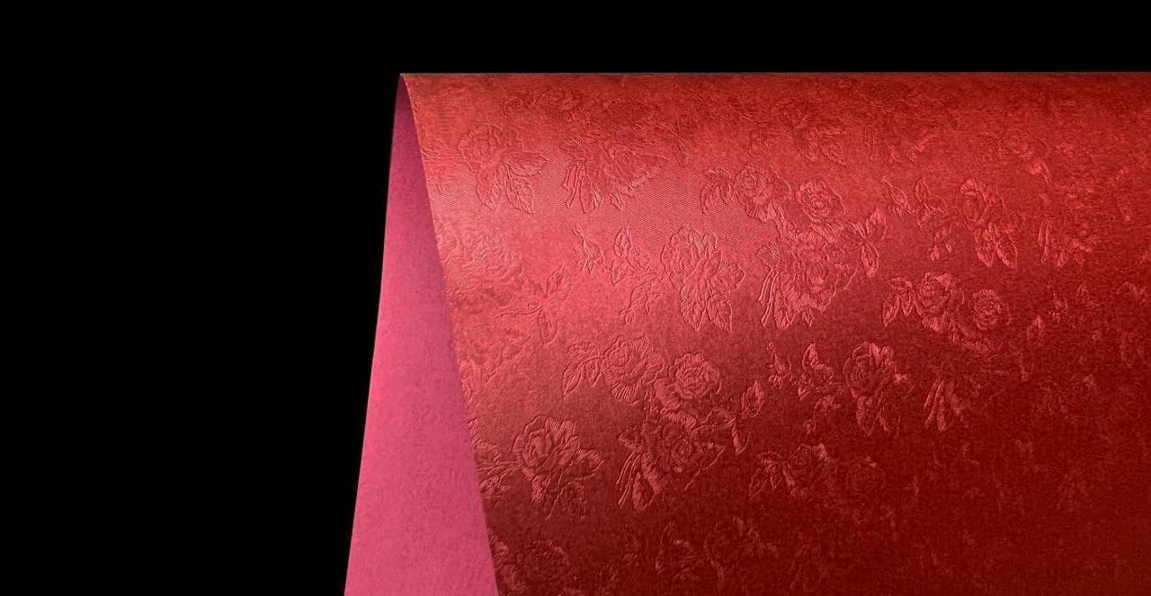 Small Peony — actual embossed paper sample