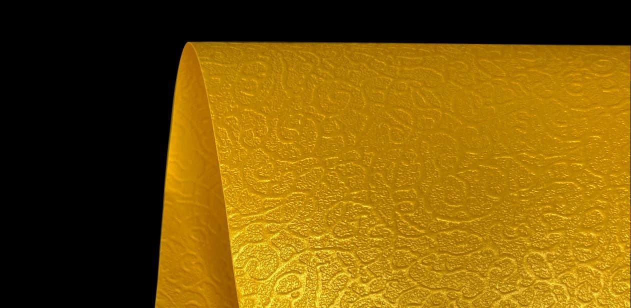 Rattan — actual embossed paper sample
