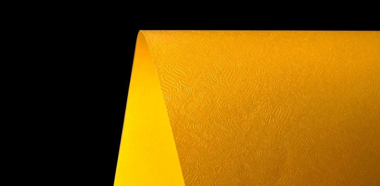 Buddha Light — actual embossed paper sample