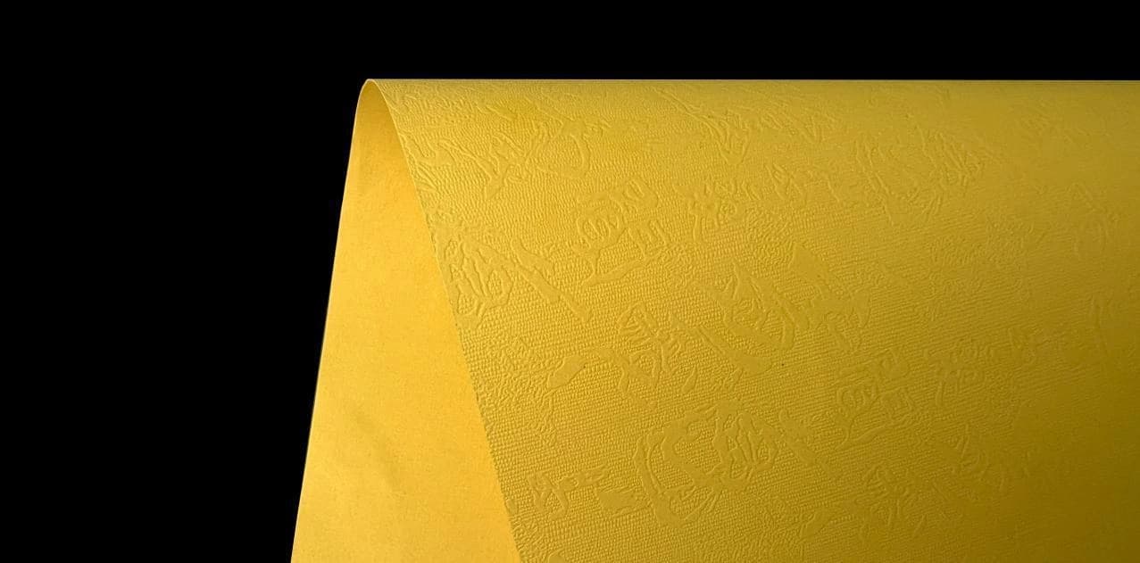 Ancient Poem — actual embossed paper sample