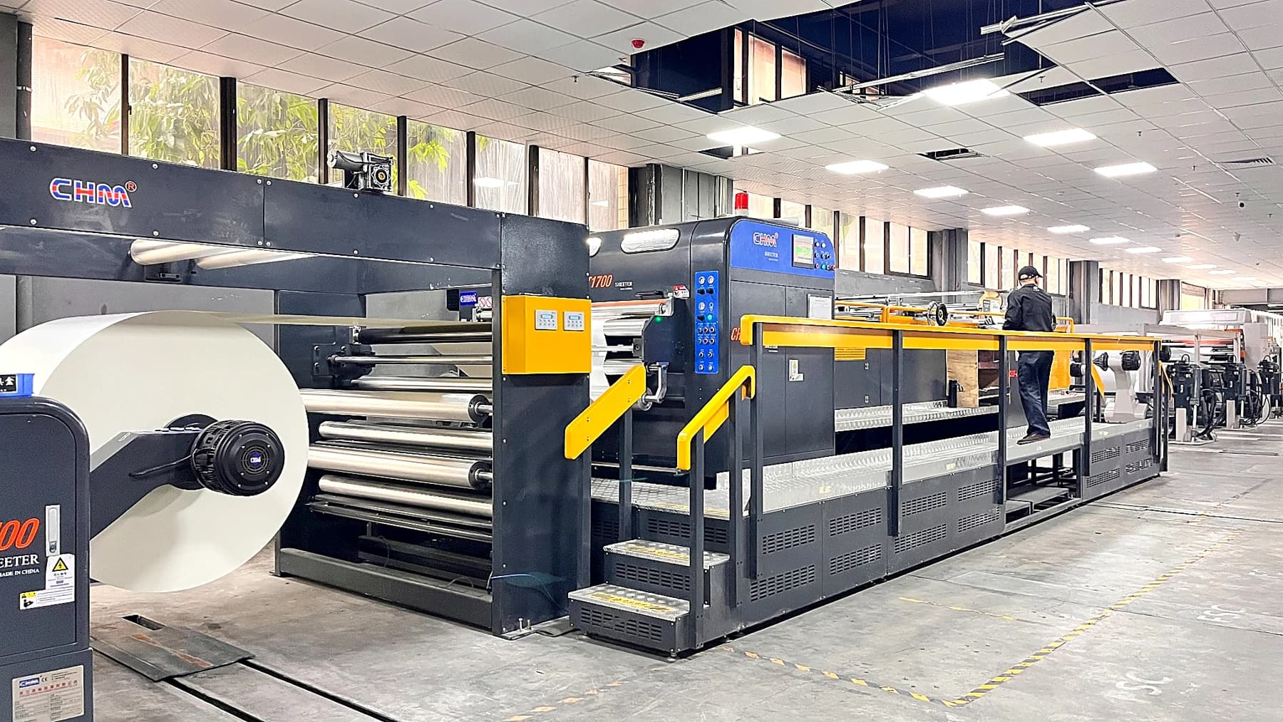 Roll sheeting and cutting equipment at Dongguan