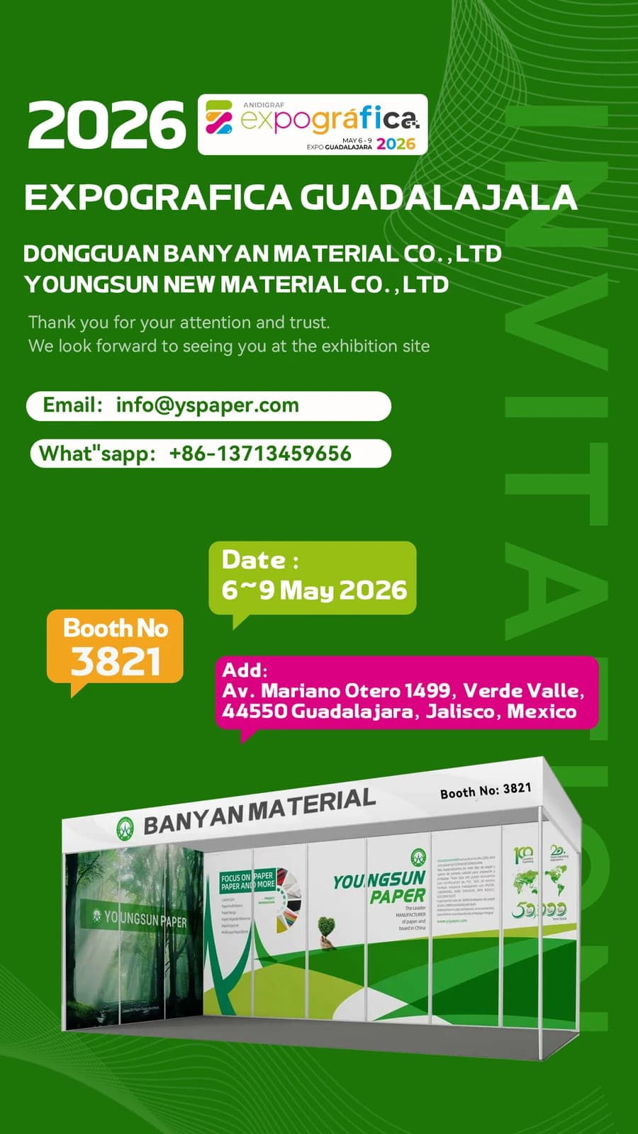EXPOGRÁFICA 2026 YOUNGSUN invitation