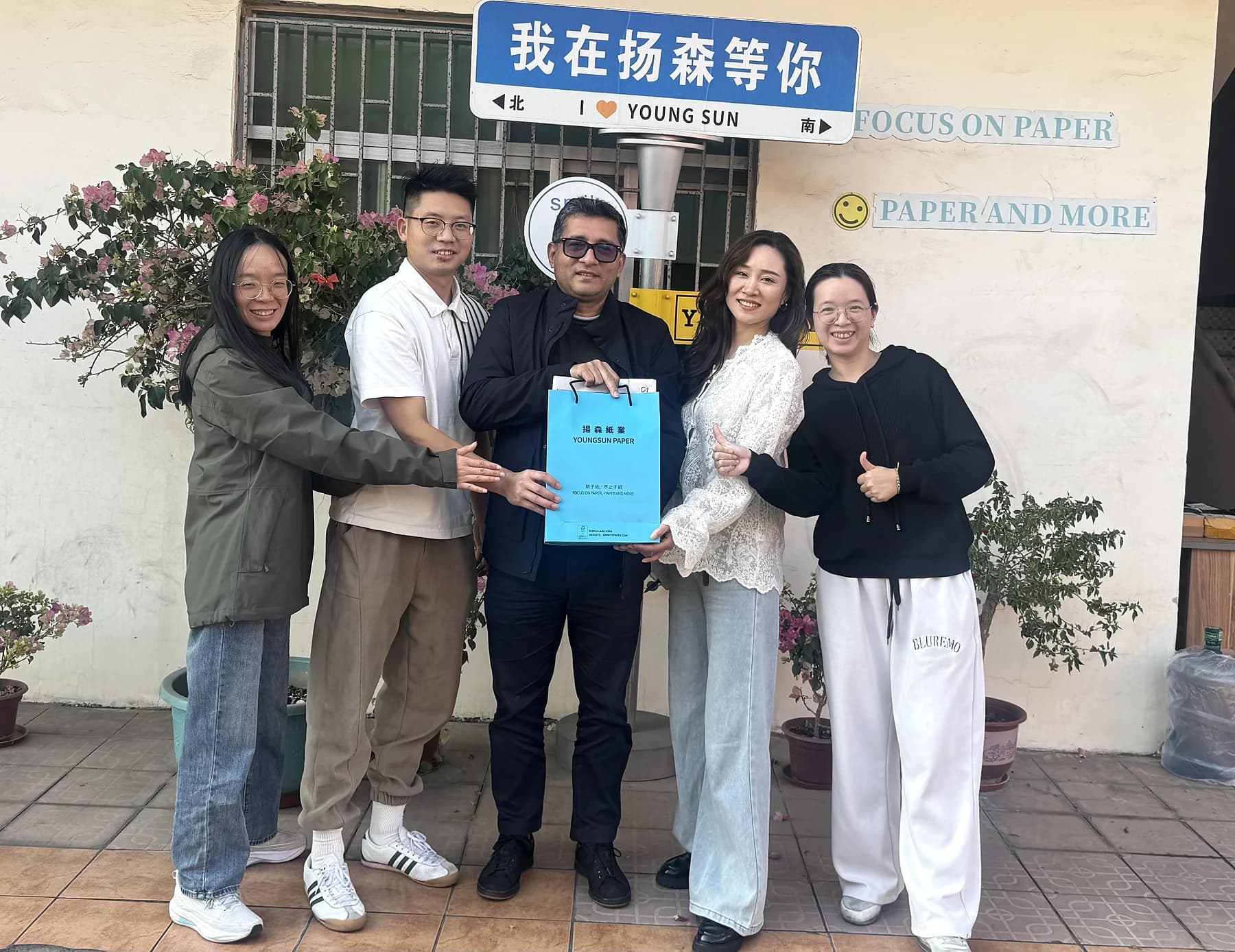 Welcoming visitors at YoungSun